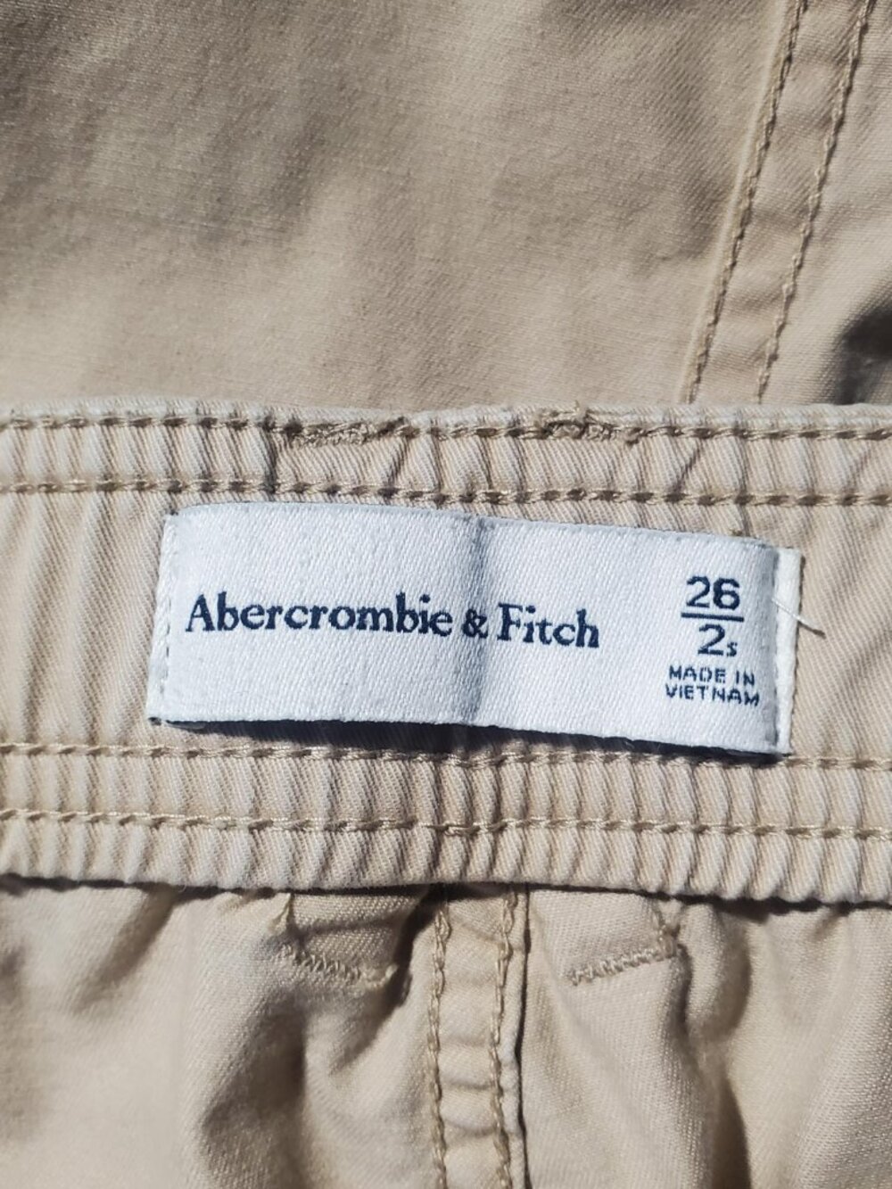 Abercrombie & Fitch relaxed utility cargo pants in tan Women's sz 2short/26w - Picture 3 of 16